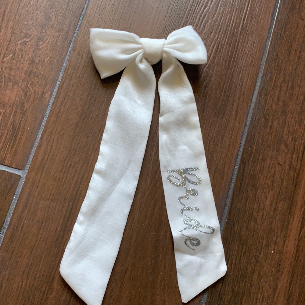 White Bride Hair Bow